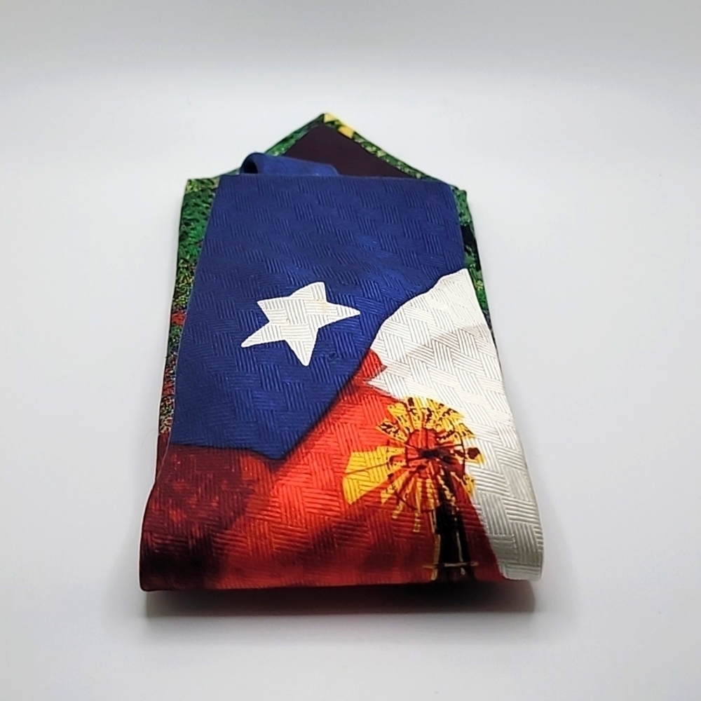 100% Silk Texas Cactus Blossoms 1997 Men's Tie Vintage - Picture 3 of 8